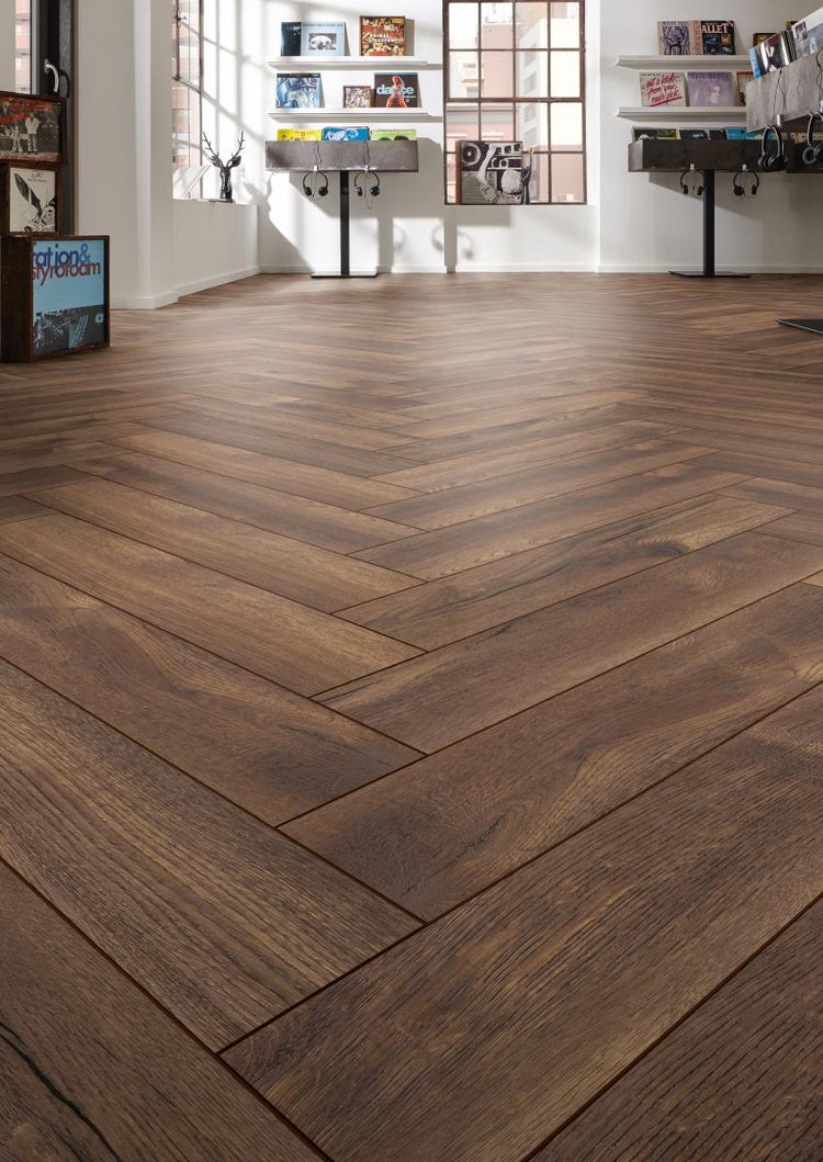 Parquet Sol Stratifié Brun