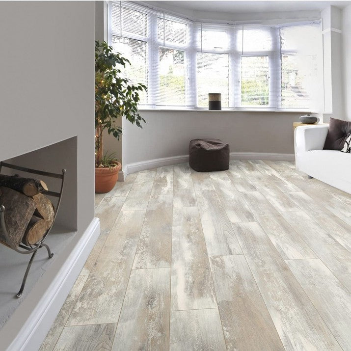Parquet Sol Stratifié Blanc