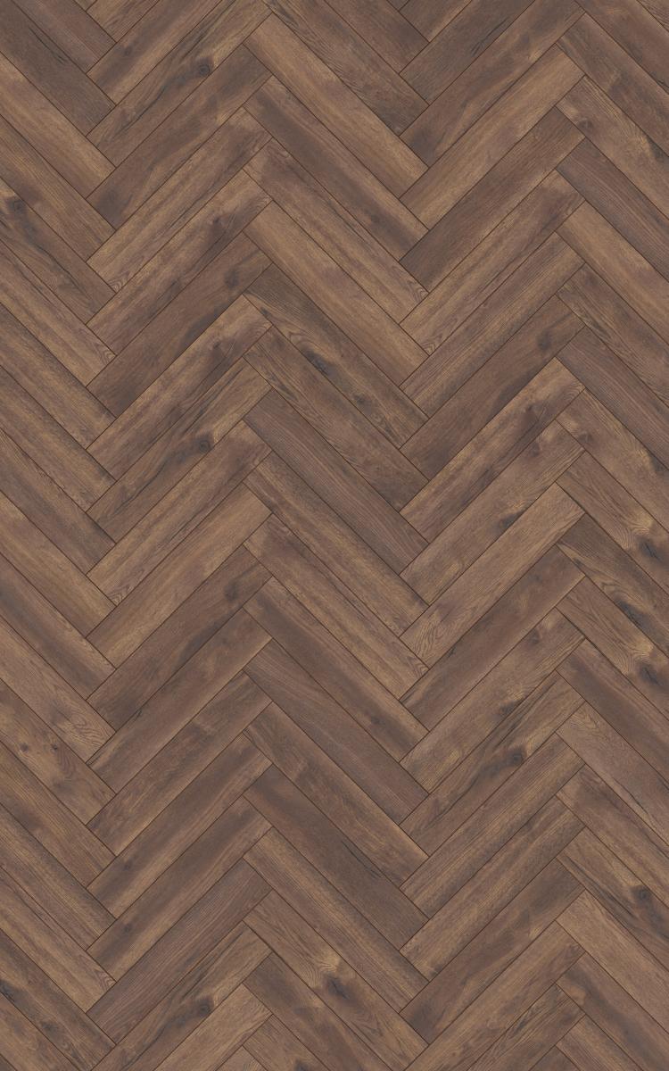 Authentik Dark Oak Fischgrät-Laminatboden