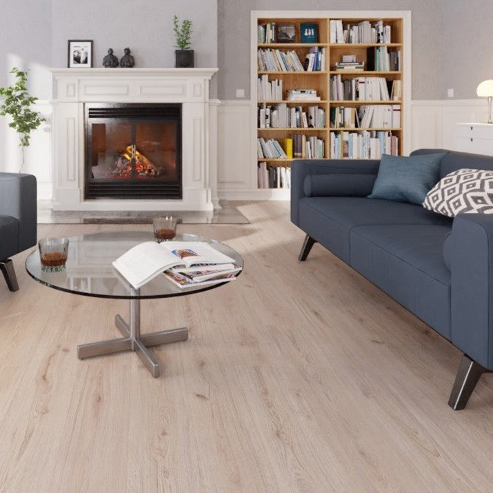 Sol Stratifié Optima Supérieur Chêne Gris Beige
