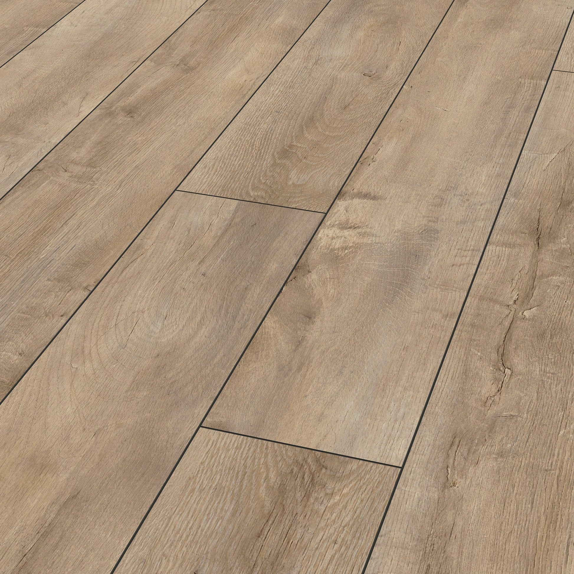 Sol stratifié imitation chêne beige. Elégance et clarté pour tout types d'intérieurs
